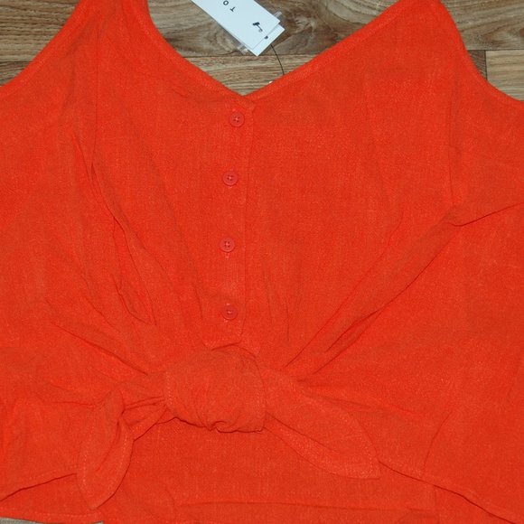 TopShop Women's Polly Tie Front Camisole - Picture 2 of 6